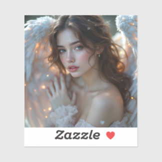 Twilight Seraph - Glühender Engel aus Abend Light Aufkleber