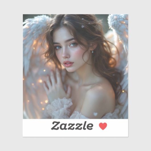 Twilight Seraph - Glühender Engel aus Abend Light Aufkleber (Blatt)