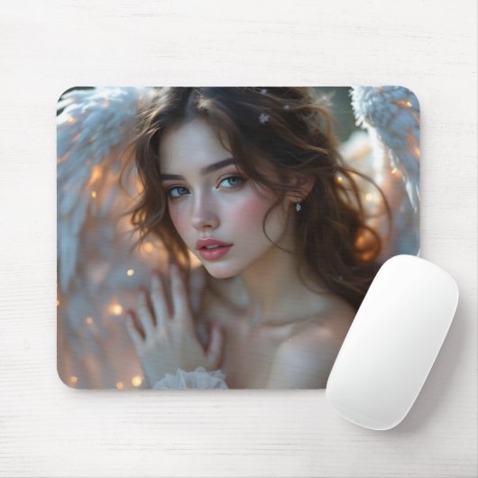 Twilight Seraph - Glühender Engel aus Abend Light Mousepad (Mit Mouse)