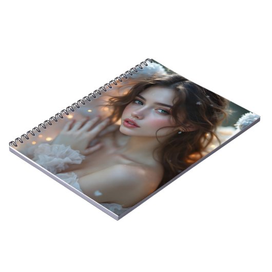 Twilight Seraph - Glühender Engel aus Abend Light Notizblock (Linke Seite)