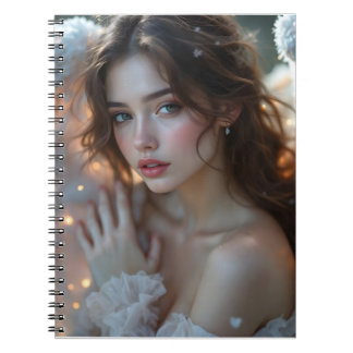 Twilight Seraph - Glühender Engel aus Abend Light Notizblock