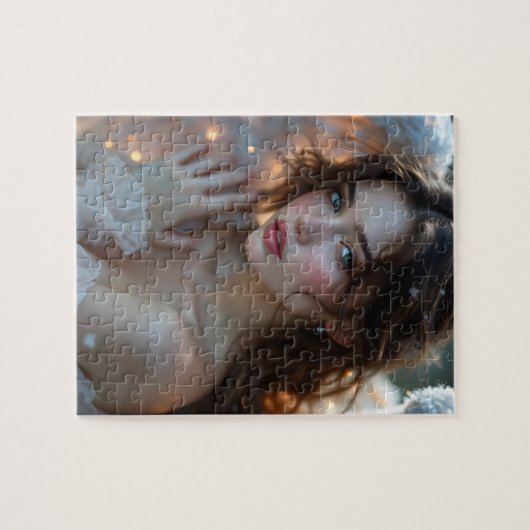 Twilight Seraph - Glühender Engel aus Abend Light Puzzle (Horizontal)