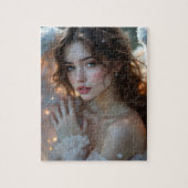 Twilight Seraph - Glühender Engel aus Abend Light Puzzle (Vertikal)