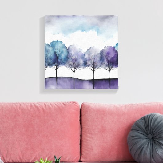 Twilight Silhouette Trees Leinwanddruck (Insitu (Wohnzimmer))