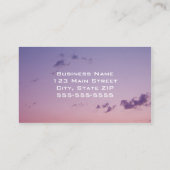 Twilight Sky Foto in Wolken Visitenkarte (Rückseite)