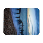 Twilight Sky Over Shoreline and Breakwater Magnet (Horizontal)