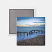 Twilight Sky Over Shoreline and Breakwater Magnet (Vorderseite/Rückseite)