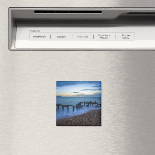 Twilight Sky Over Shoreline and Breakwater Magnet (In Situ (Geschirrspüler))