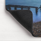 Twilight Sky Over Shoreline and Breakwater Mousepad (Ecke)