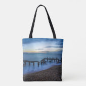 Twilight Sky Over Shoreline and Breakwater Tasche (Rückseite)