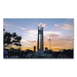 Twilight Sky Quezon Memorial Circle Park in QC Magnetische Visitenkarte
