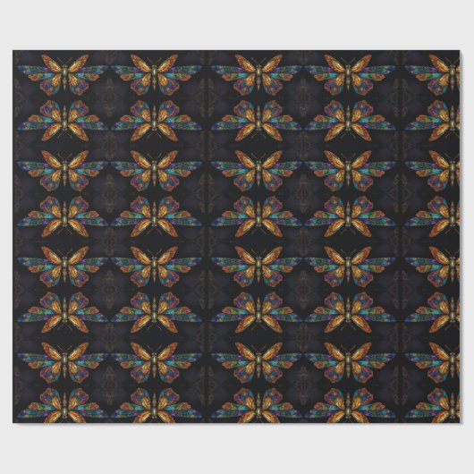 Twilight Symphony Butterfly. Geschenkpapier (Flach)