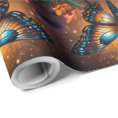 Twilight Symphony: Butterfly in einem kosmischen G Geschenkpapier (Rolleneckpunkt)