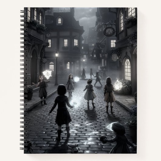 Twilight Tales on Cobblestone Notebook Notizblock (Vorderseite)