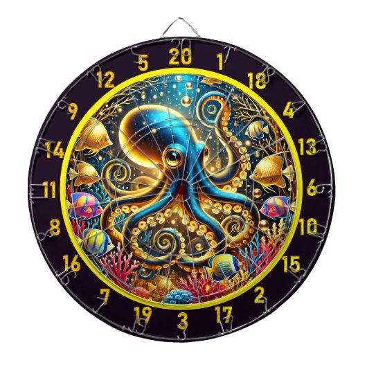 Twilight Tide Octopus Dartboard Dartscheibe (vorne)
