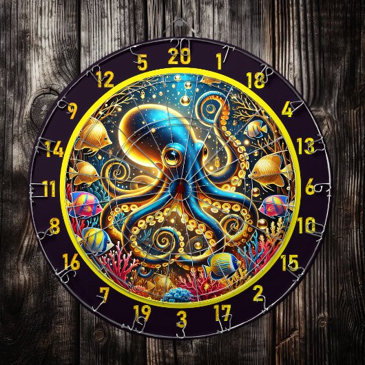 Twilight Tide Octopus Dartboard Dartscheibe