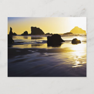 Twilight Time - Face Rock, Bandon, Oregon Postkarte