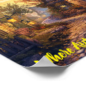 Twilight Tranquility in einem Storybook Village Poster (Ecke)