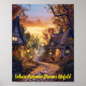 Twilight Tranquility in einem Storybook Village Poster (Vorne)
