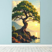 Twilight Tree Leinwanddruck (Insitu (Holzboden))