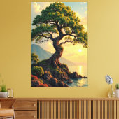 Twilight Tree Leinwanddruck (Insitu (Wohnzimmer))