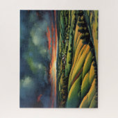 Twilight über den Hügeln Puzzle (Vertikal)