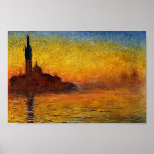 Twilight, Venedig von Claude Monet Poster (Vorne)