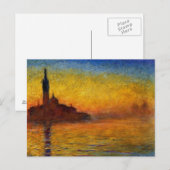 Twilight, Venedig von Claude Monet Postkarte (Vorne/Hinten)