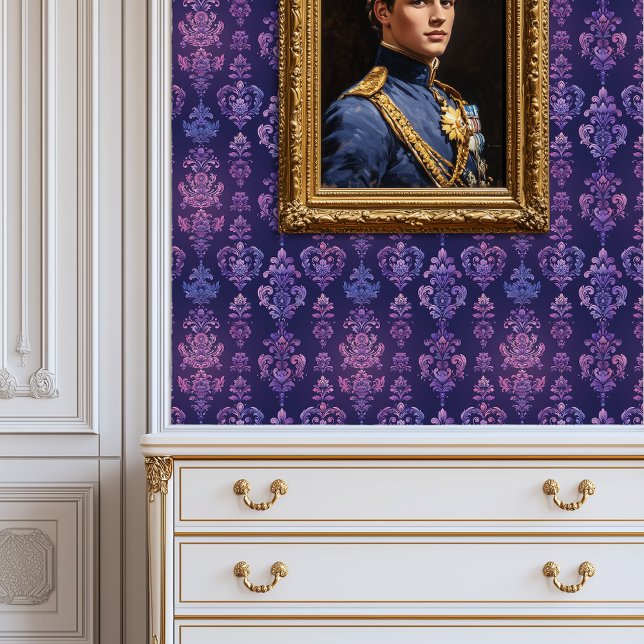 Twilight-verzauberter Damaskus-Princesscore Tapete (Twilight Enchanted Damask Princesscore Wallpaper)