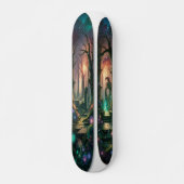 "Twilight-Verzauberung: Mythisches Waldskateboard Skateboard (Vorne)