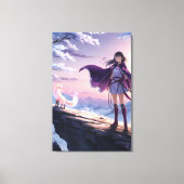 Twilight Warrior | Anime Fantasy Canvas Print Leinwanddruck (Vorderseite)