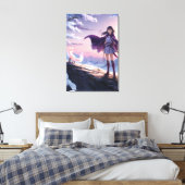 Twilight Warrior | Anime Fantasy Canvas Print Leinwanddruck (Insitu (Schlafzimmer))