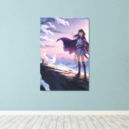 Twilight Warrior | Anime Fantasy Canvas Print Leinwanddruck