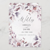 Twilight Wassercalor Moderne Grünanlage Einladung (Vorne/Hinten)