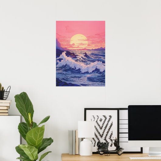 Twilight Waves Poster (Heimbüro)