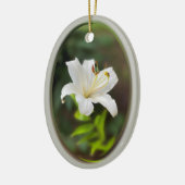 Twilight Weiße Lilie Keramik Ornament (Links)