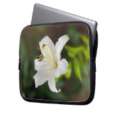 Twilight Weiße Lilie Laptopschutzhülle (Vorderseite Links)