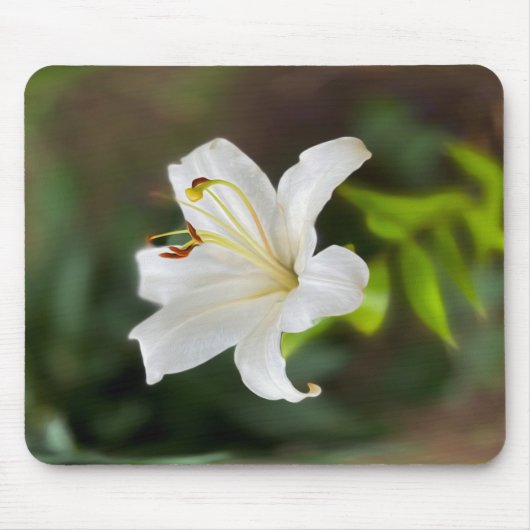 Twilight Weiße Lilie Mousepad (Vorne)