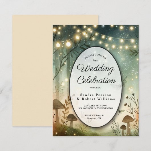 Twilight Whispers vom Wald Einladung (Vorne/Hinten)