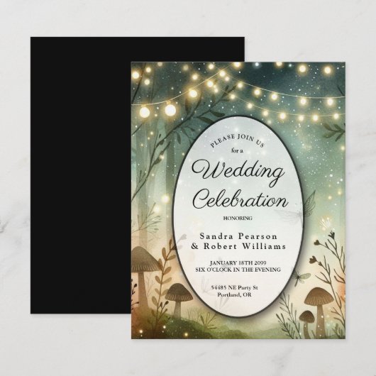 Twilight Whispers vom Wald Einladung (Vorne/Hinten)