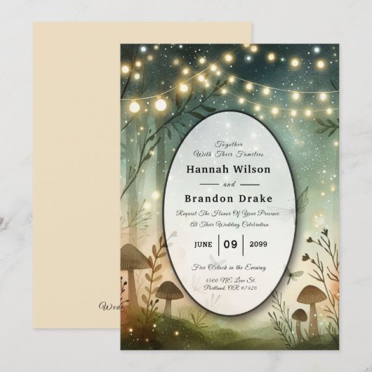 Twilight Whispers vom Wald Einladung (Vorne/Hinten)