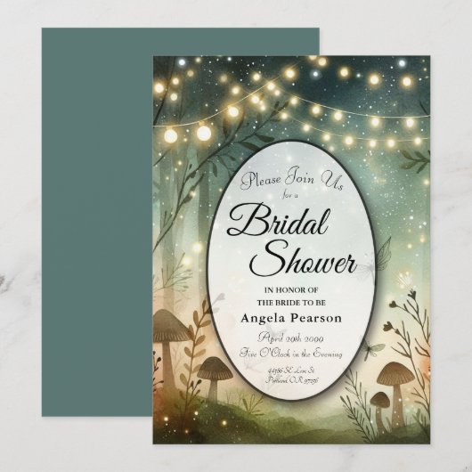 Twilight Whispers vom Wald Einladung (Vorne/Hinten)