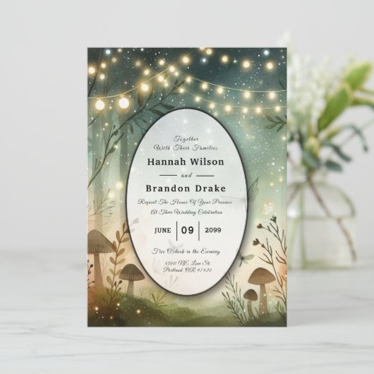 Twilight Whispers vom Wald Einladung (Stehend Vorderseite)