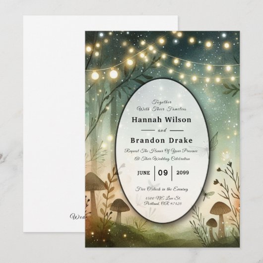 Twilight Whispers vom Wald Einladung (Vorne/Hinten)