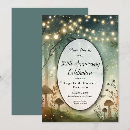 Twilight Whispers vom Wald Einladung (Vorne/Hinten)