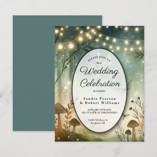 Twilight Whispers vom Wald Einladung (Vorne/Hinten)