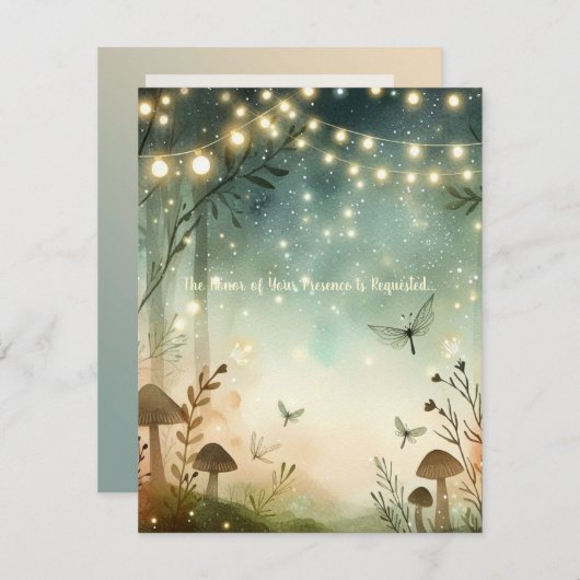 Twilight Whispers vom Wald Einladung (Vorne/Hinten)