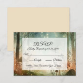 Twilight Whispers vom Wald RSVP Karte (Vorne/Hinten)