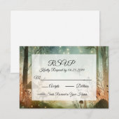 Twilight Whispers vom Wald RSVP Karte (Vorne/Hinten)