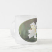 Twilight white lily mattglastasse (Vorderseite Links)